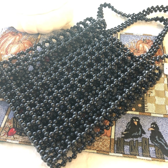 Black beaded purse - Picture 2 of 3